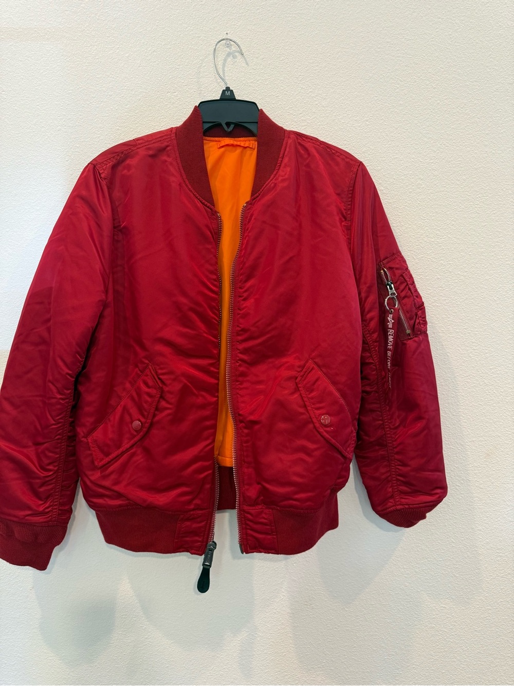 Alpha industries Bomber Jacket with Orange Lining